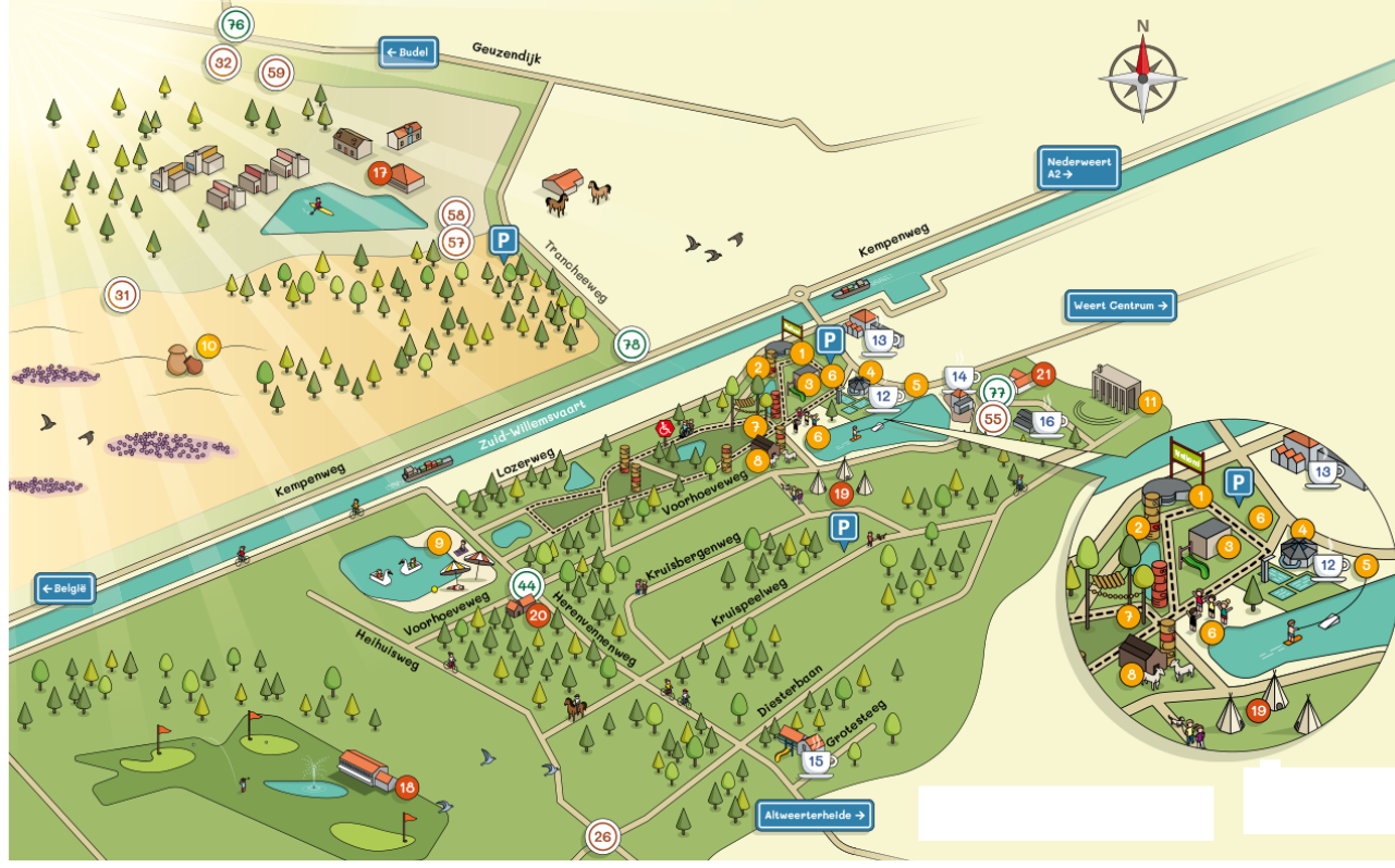 Interactieve Plattegrond website IJzeren Man_natuur en recreatiegebied De IJzeren Man Weert